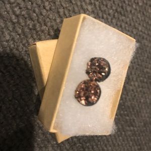Rose Druzy Earrings